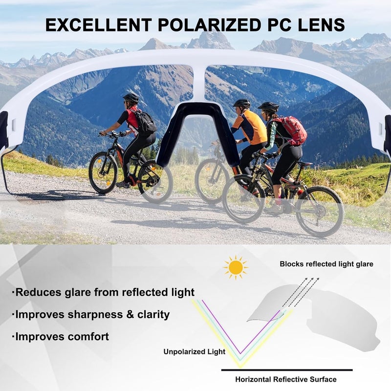 BangLong Polarized Sports Sunglasses for Men Women - UV Protection Sun Glasses for Running Baseball Cycling Bike Fishing - Image 2